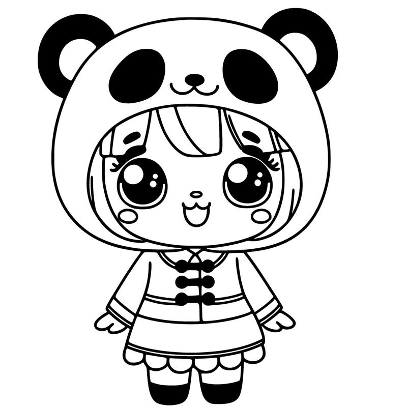 girl dressed as a panda