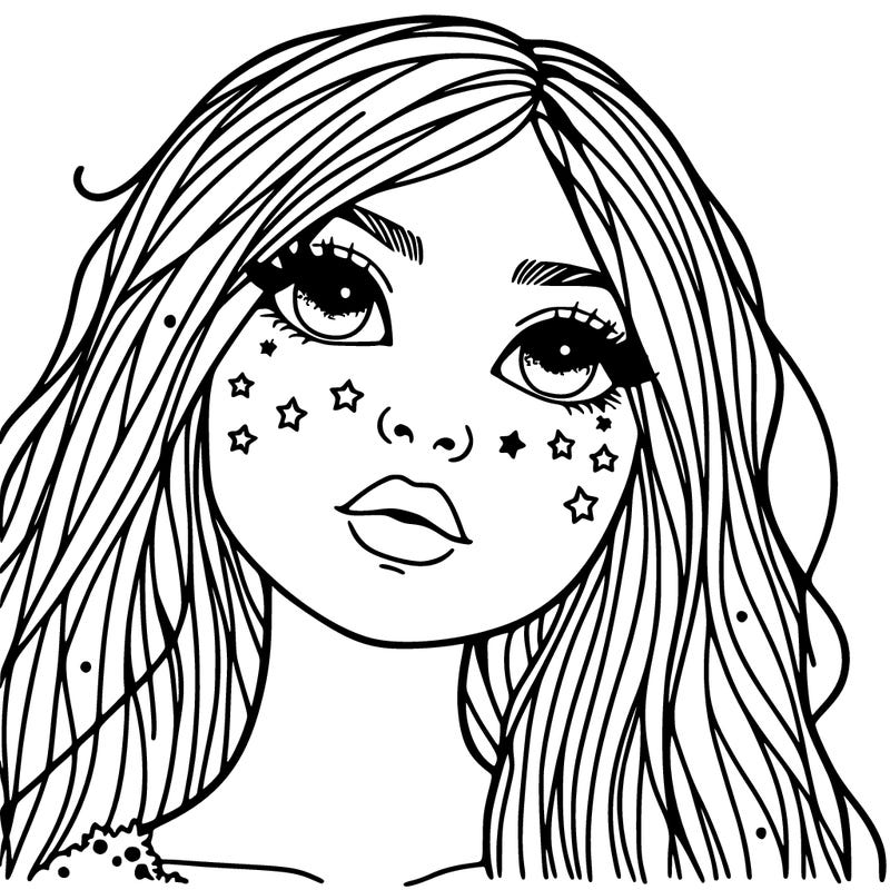a beautiful girl with freckles that look like stars