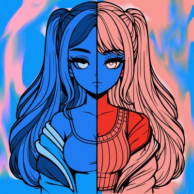 realistic girl split