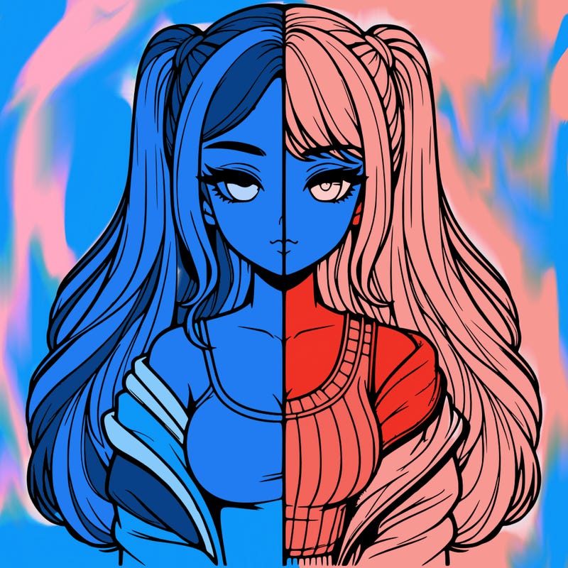 realistic girl split