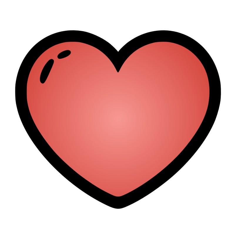 a blank heart