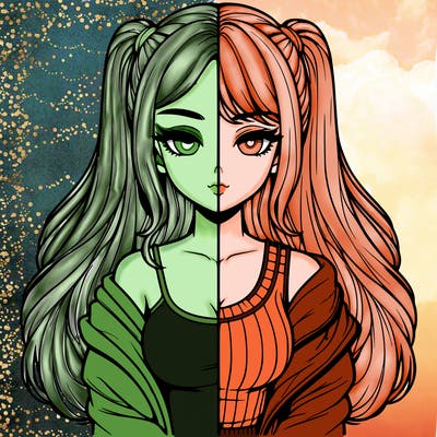 realistic girl split