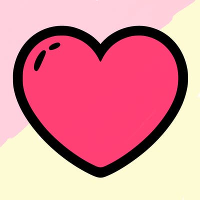 a blank heart