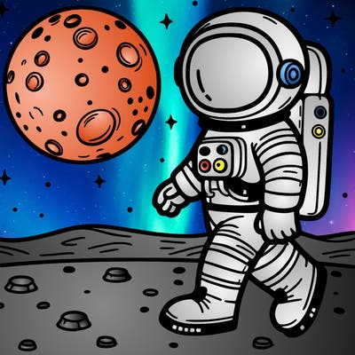 an astronaut on the moon in space