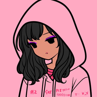 girl with a hoodie with hood over her head