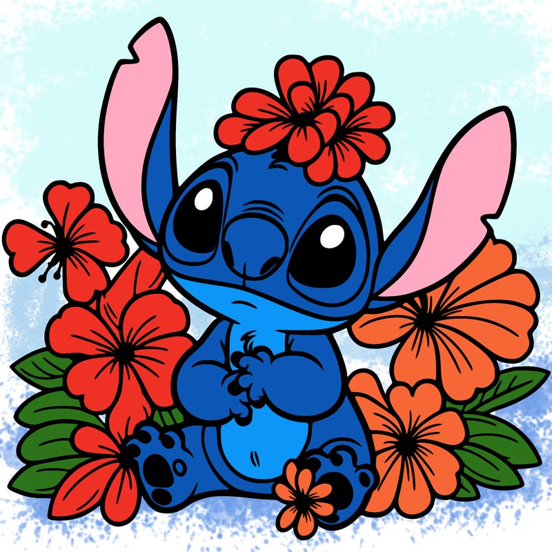 stitch with flowers