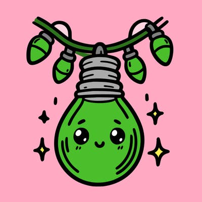 small bulb of a garland