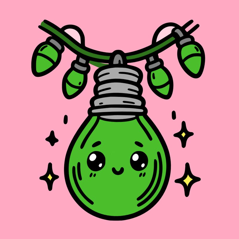 small bulb of a garland