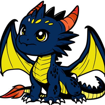 fierce baby night dragon
