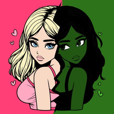 realistic girl split