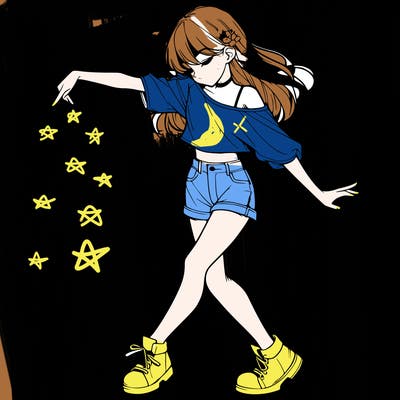 realistic girl danceing