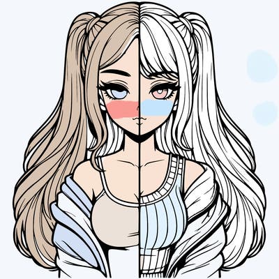 realistic girl split