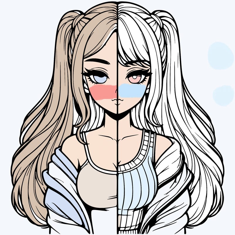 realistic girl split