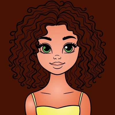 woman with curly hair