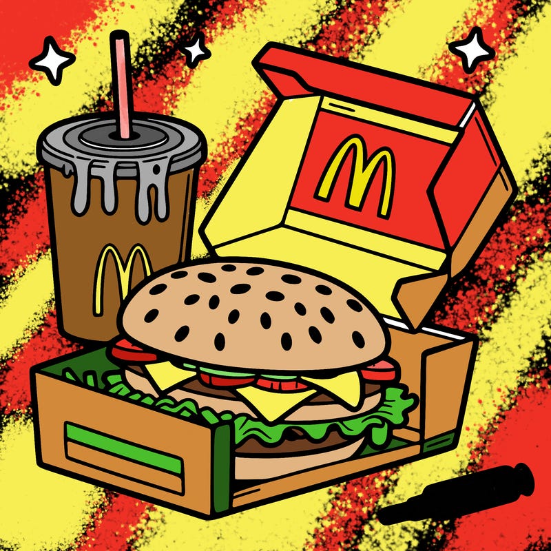 mcdonald's burger in the box