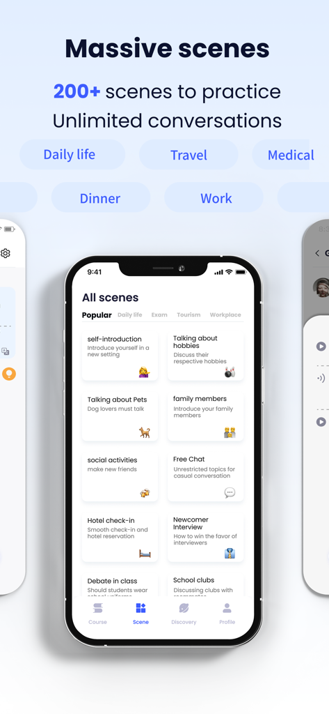 Sky Lingo-AI Language Learning - Sky Lingoアプリ、言語学習のための200以上の実生活会話シナリオを表示