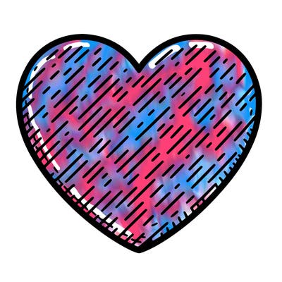 plain heart with no pattern