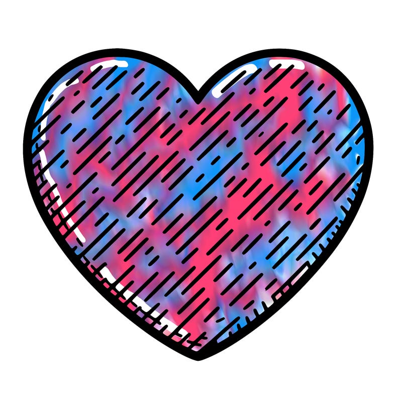 plain heart with no pattern