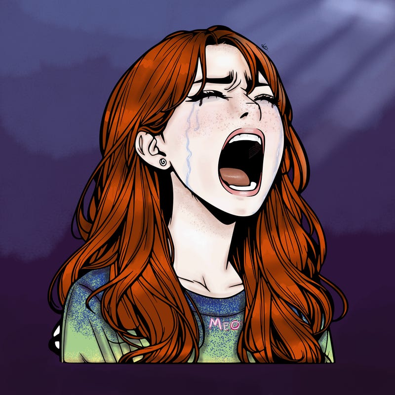 screaming realistic, girl