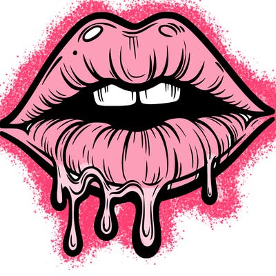 lips that look realistic and drip