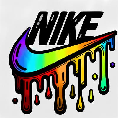 dripping nike logo