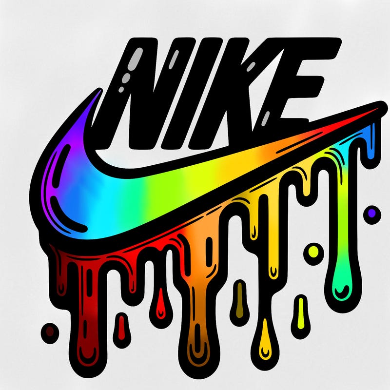 dripping nike logo