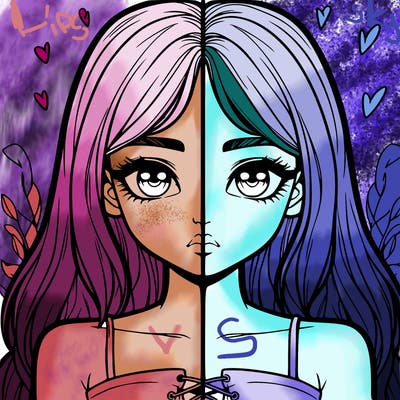 realistic girl split