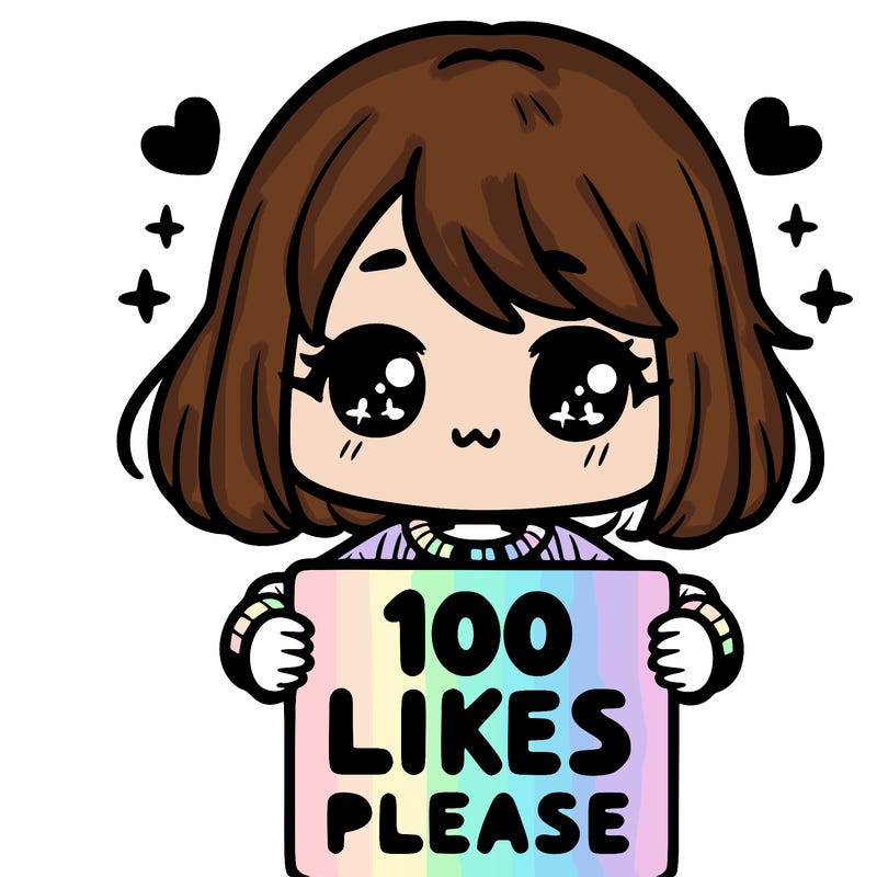 cute girl holding a sign saying 100 likes please