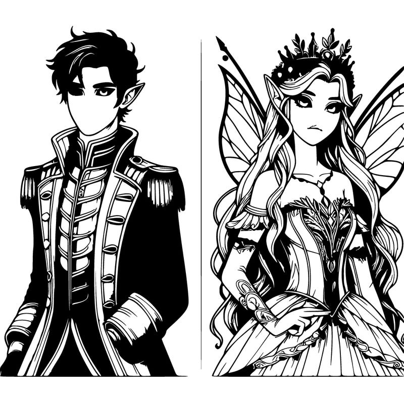 realistic fae royalty couple