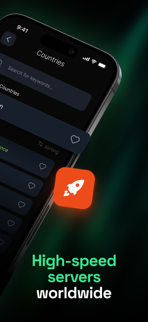 VPN Satoshi: Turbo Express Vpn - Interfaz de la aplicación VPN Satoshi mostrando ubicaciones de servidores globales de alta velocidad