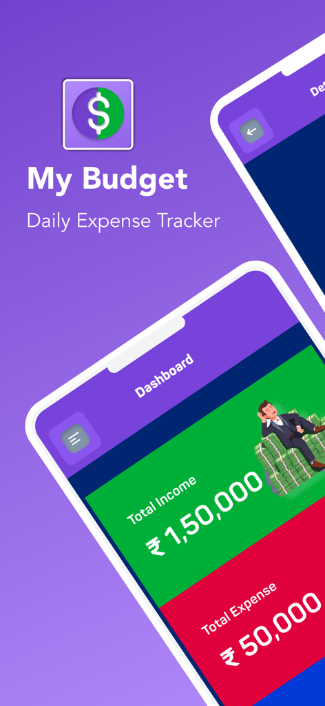 Expense Tracker:Budget Planner - Expense Tracker app interface showing income and expense dashboard.