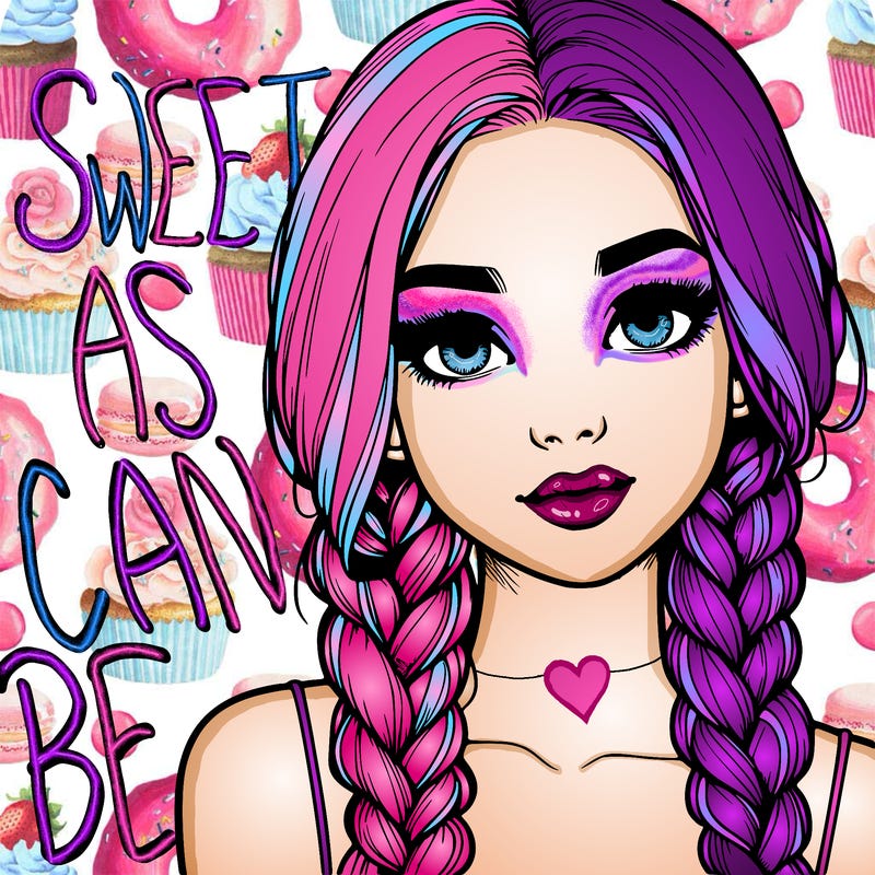 realistic girl with braids