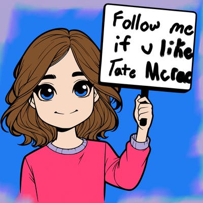 realistic girl holding up a sign