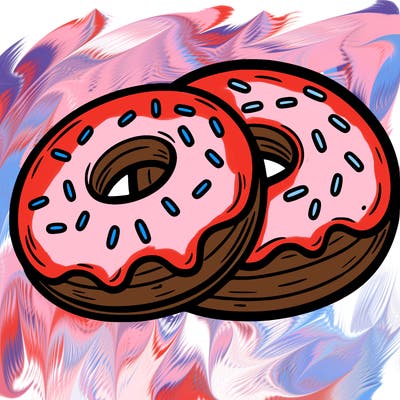 a piece of food doughnuts