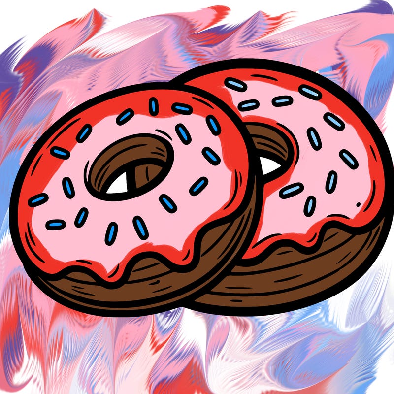 a piece of food doughnuts