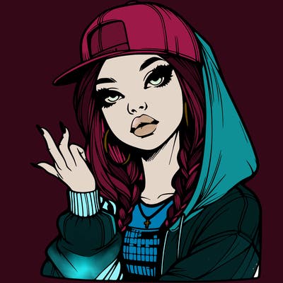 realistic hip hop girl