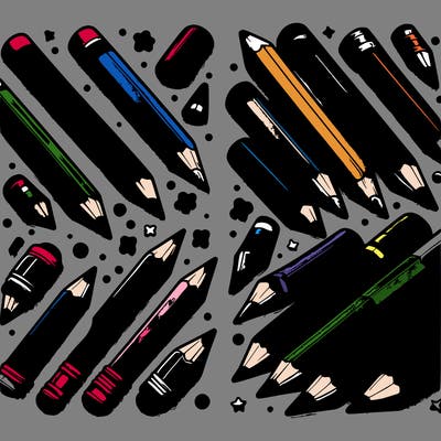 colored pencil pack realistic