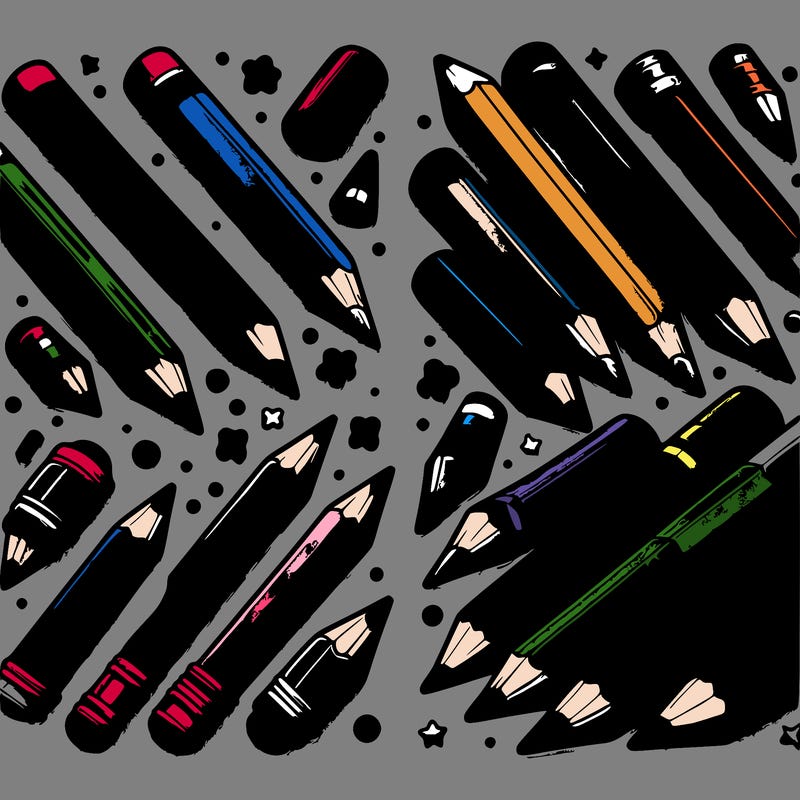 colored pencil pack realistic