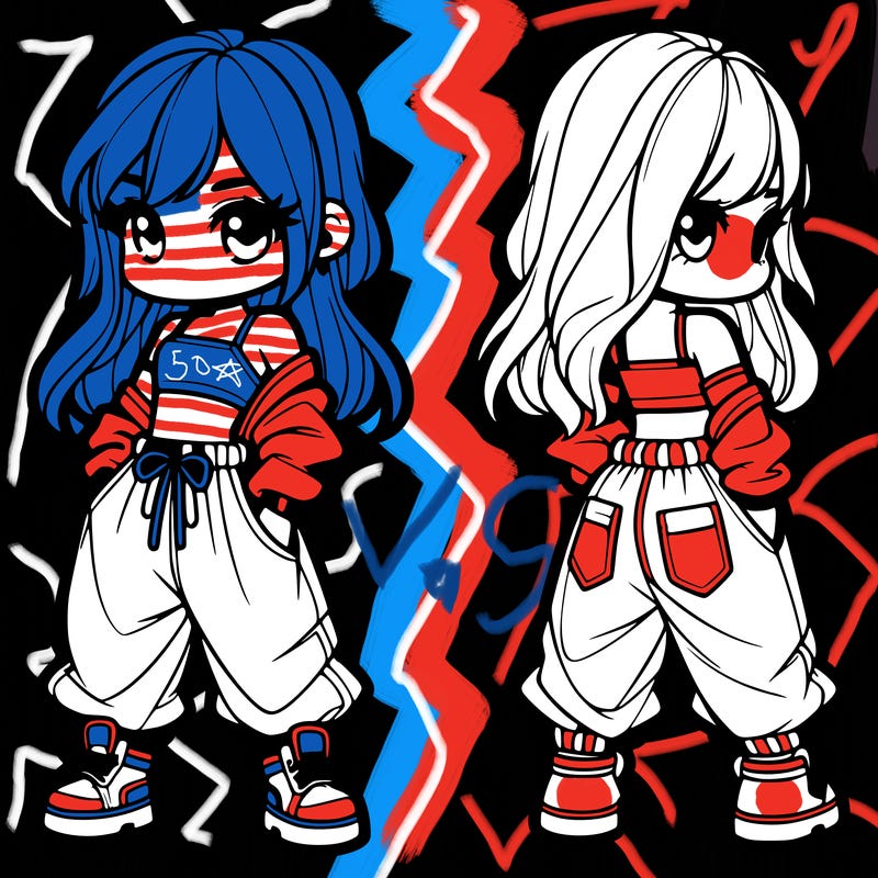 girl in crop top and baggy pants