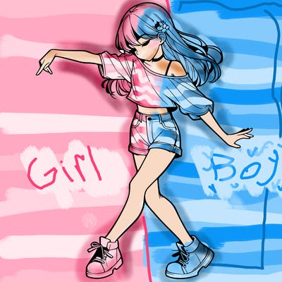 realistic girl danceing