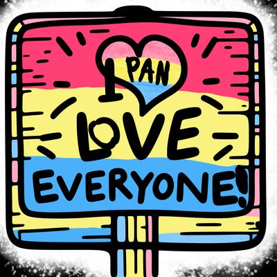 a sign with the words i love everyone