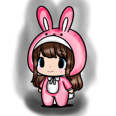 a girl in a bunny costume