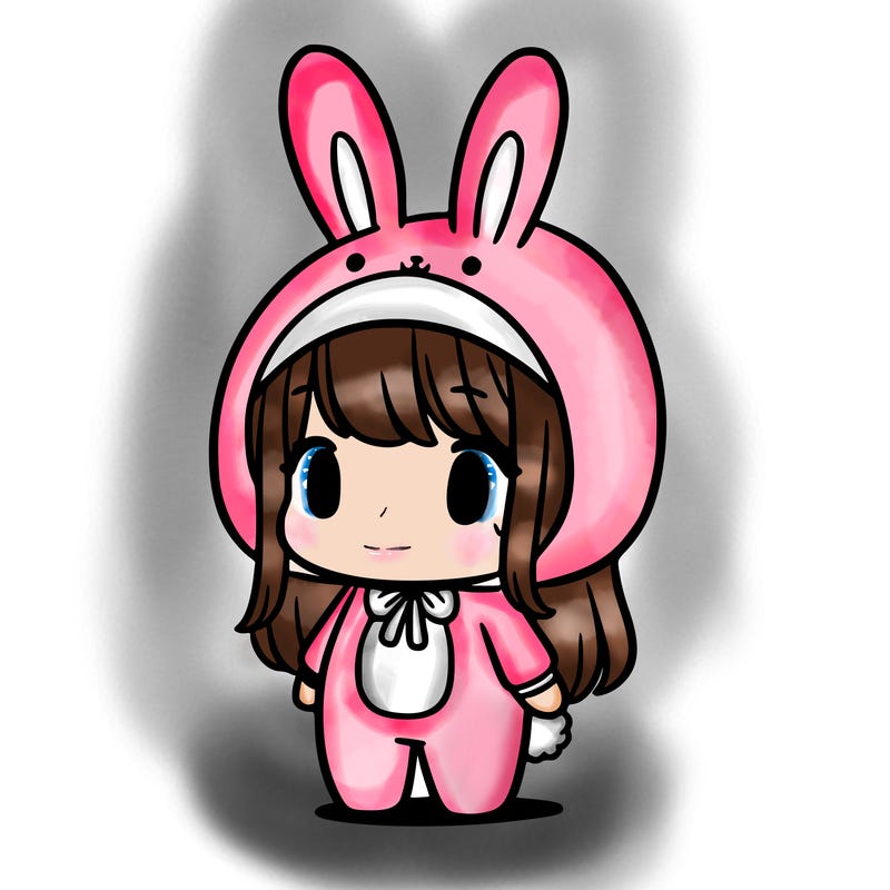 a girl in a bunny costume