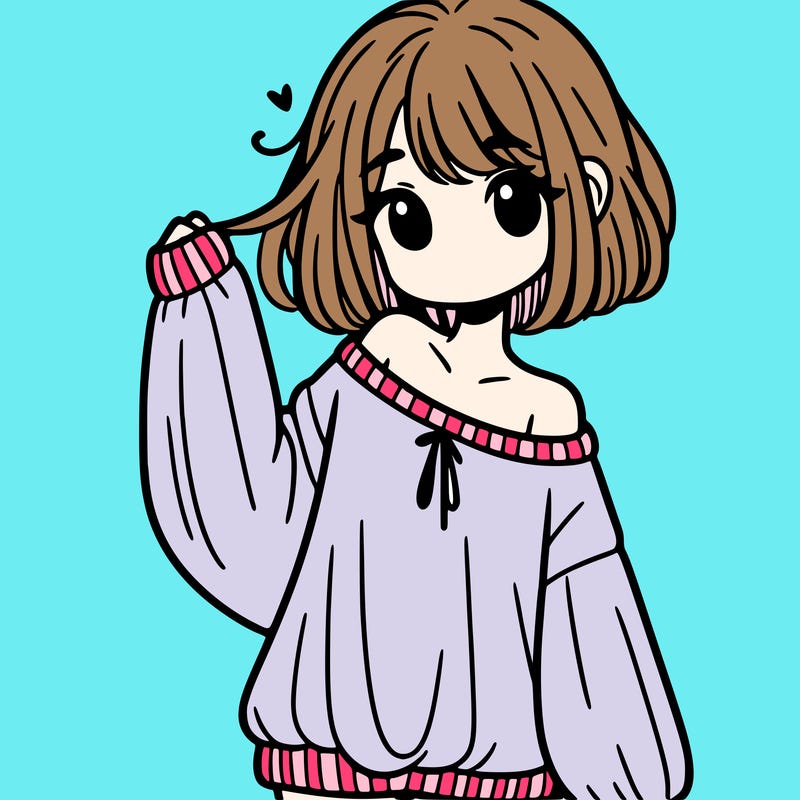 girl in baggy sweater hanging off her shoulder