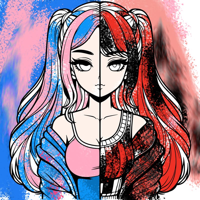 realistic girl split