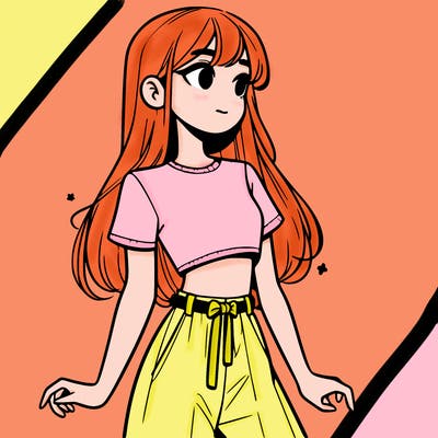 girl in a cute crop top