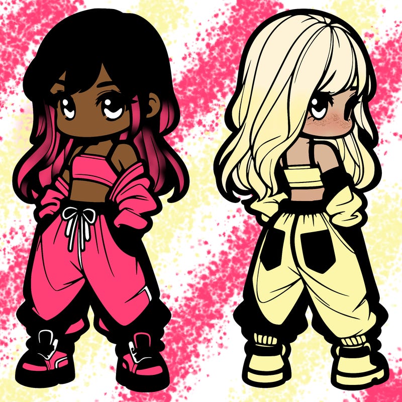 girl in crop top and baggy pants