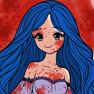 a beautiful girl with her hair down