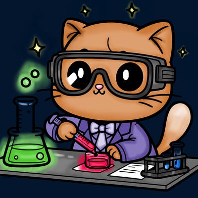 scientist cat