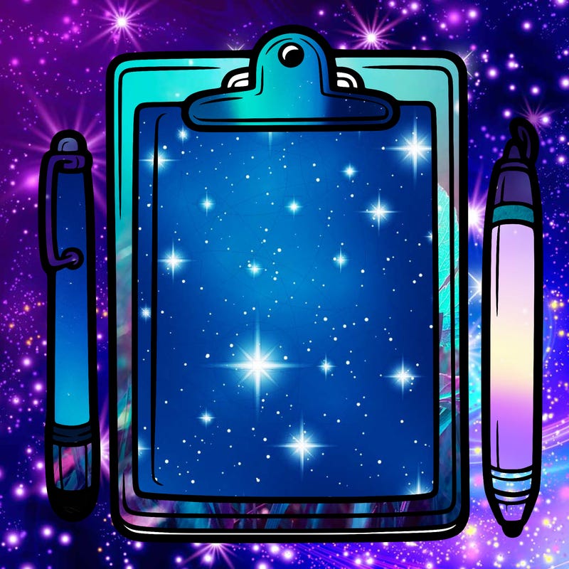 blank clip board with pen